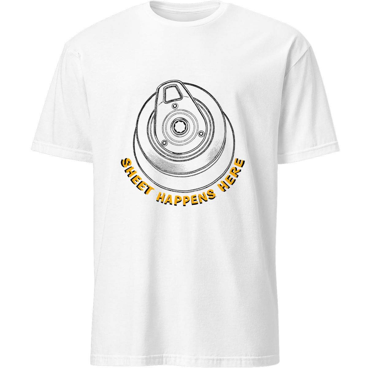 'Sheet Happens Here' Unisex Tee